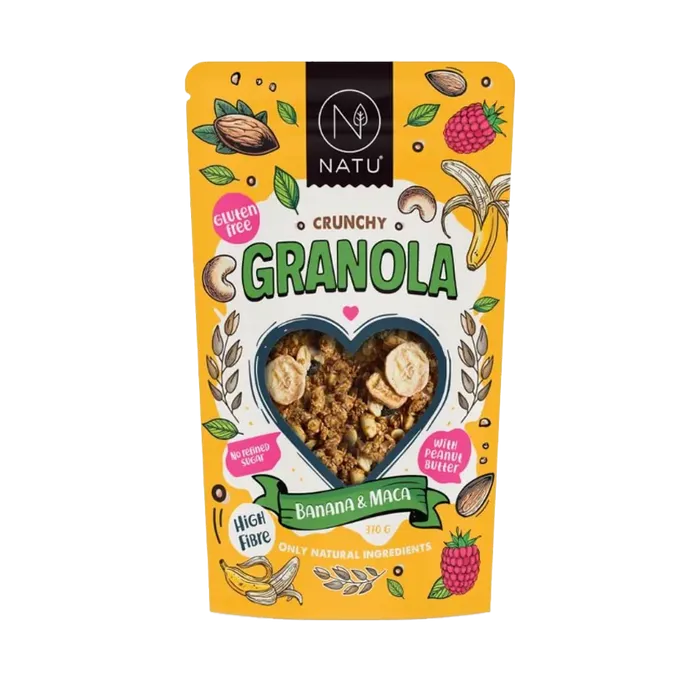 NATU Granola banán a maca 370 g